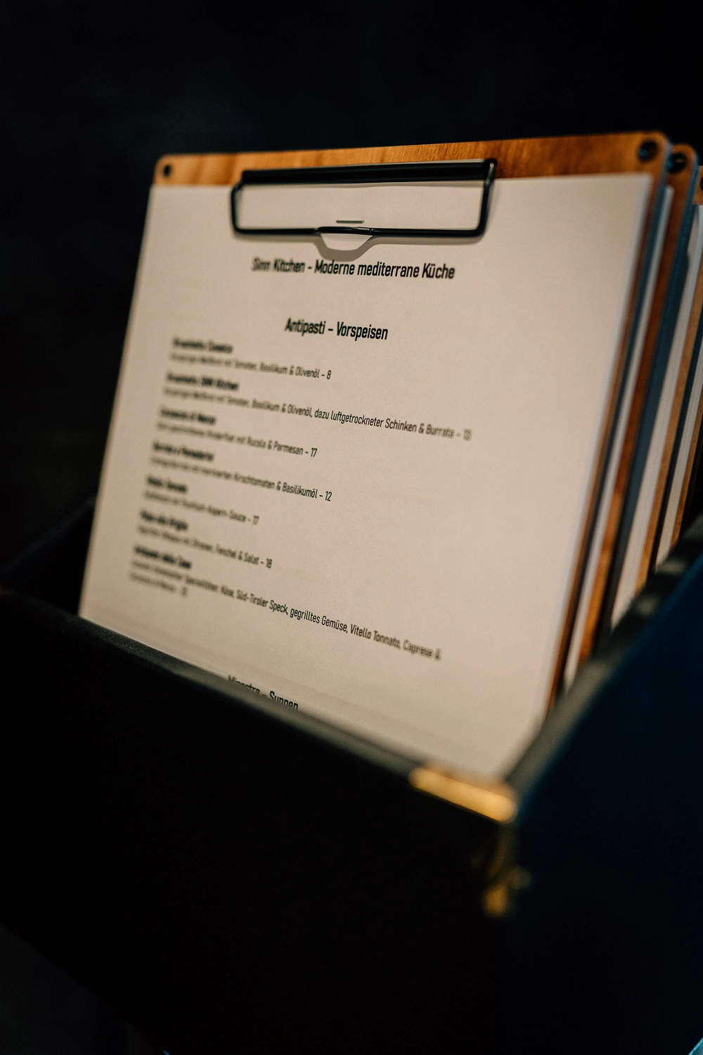 Sinn Kitchen - Restaurant - Menükarte