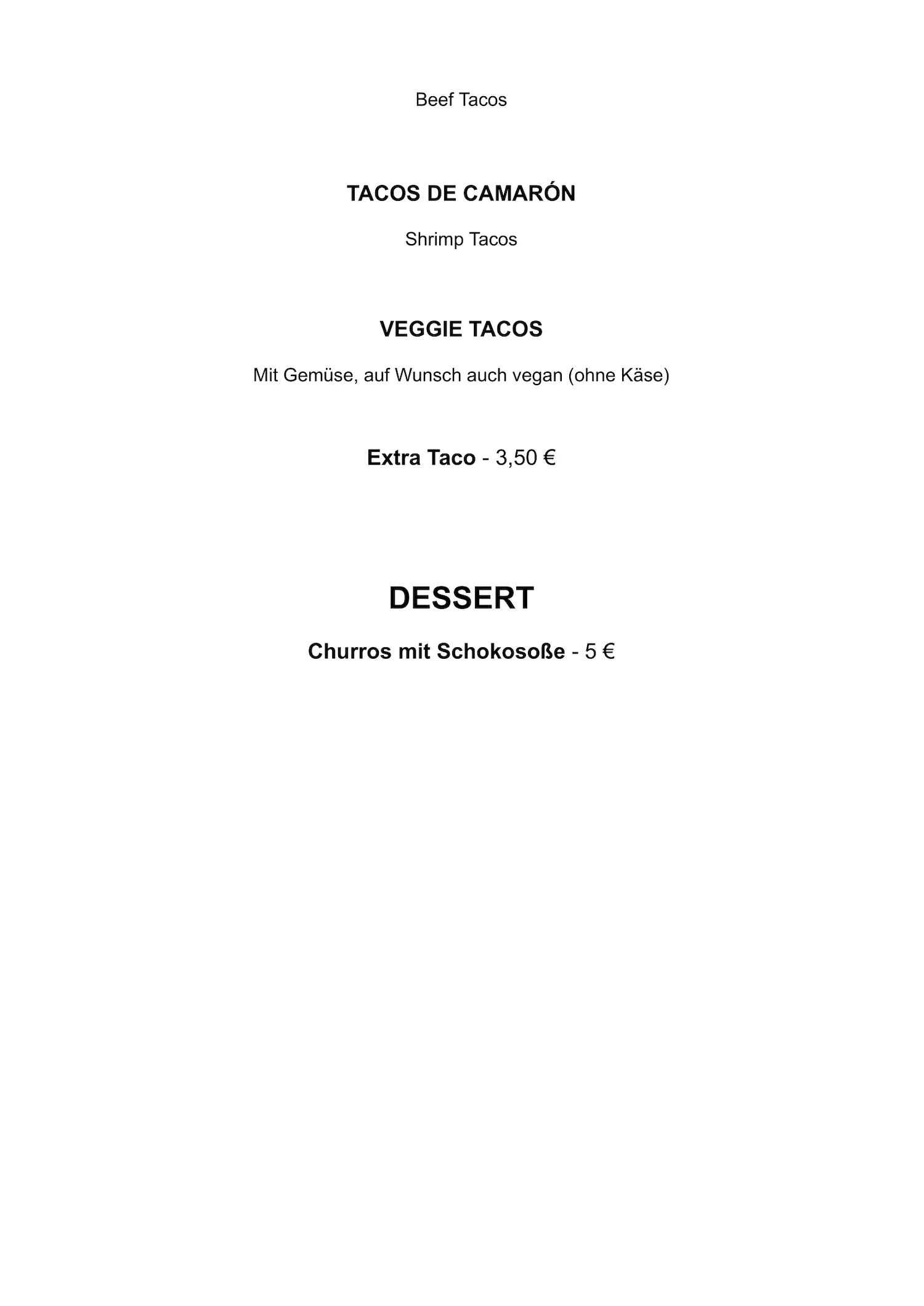 Sinn Kitchen - Restaurant - Pizzaangebot